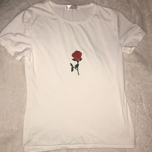 White Rose T shirt
